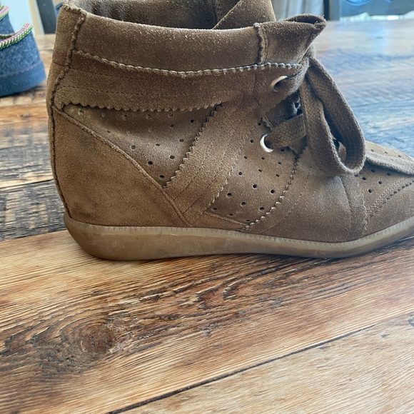 Isabel Marant Bobby suede hidden wedge sneakers size 39 brown - Picture 7 of 7